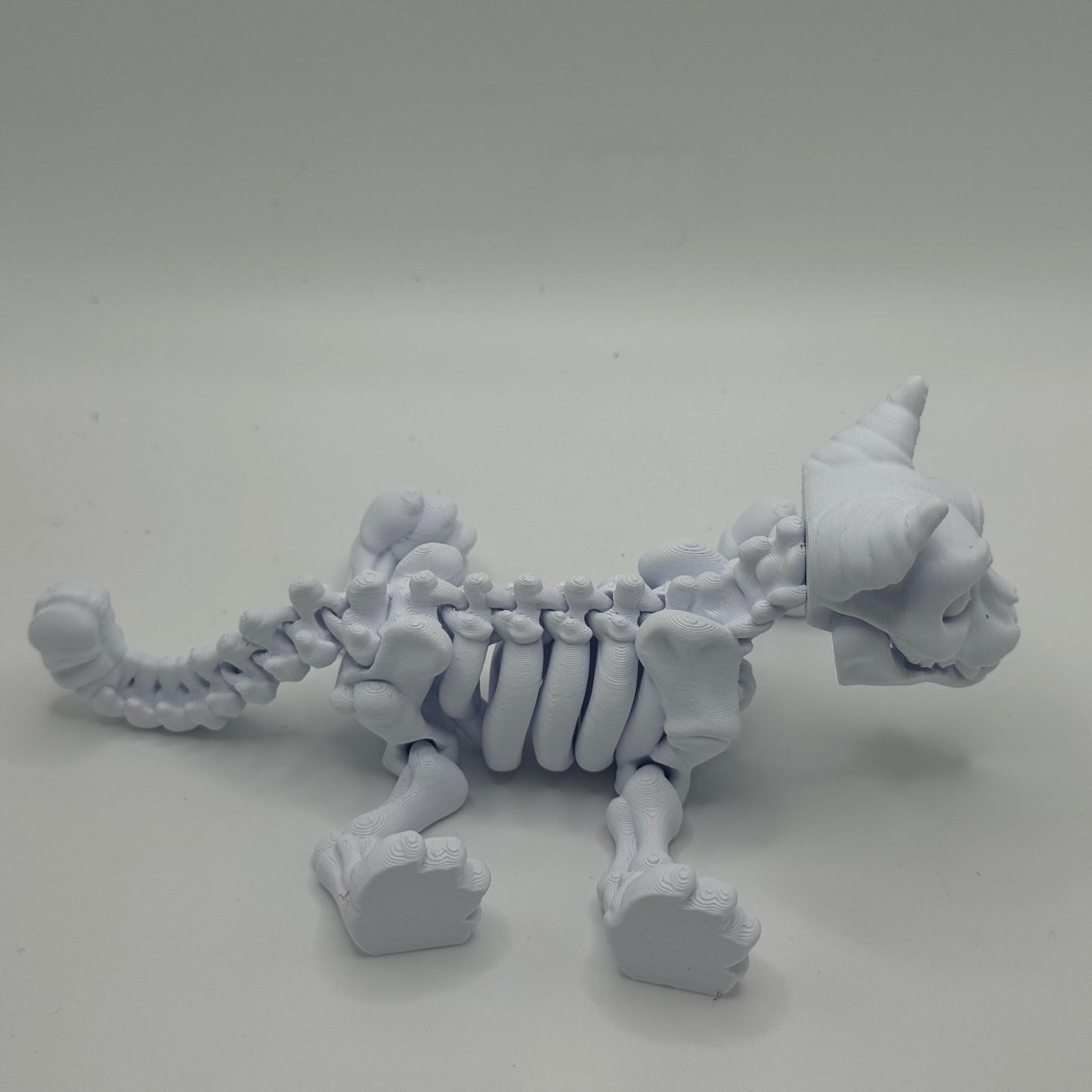 Skeleton Cat Figurine – Posable Undead Feline with Articulating Jaw