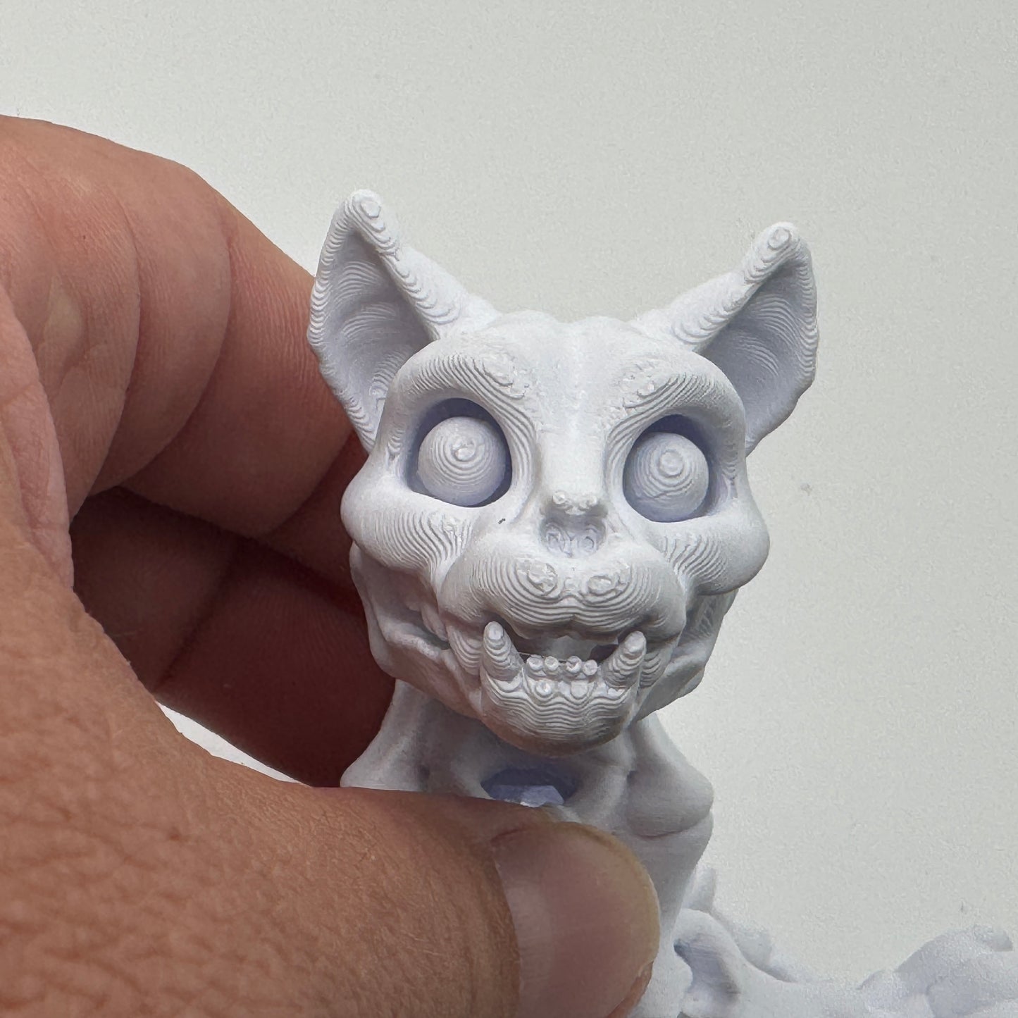 Skeleton Cat Figurine – Posable Undead Feline with Articulating Jaw