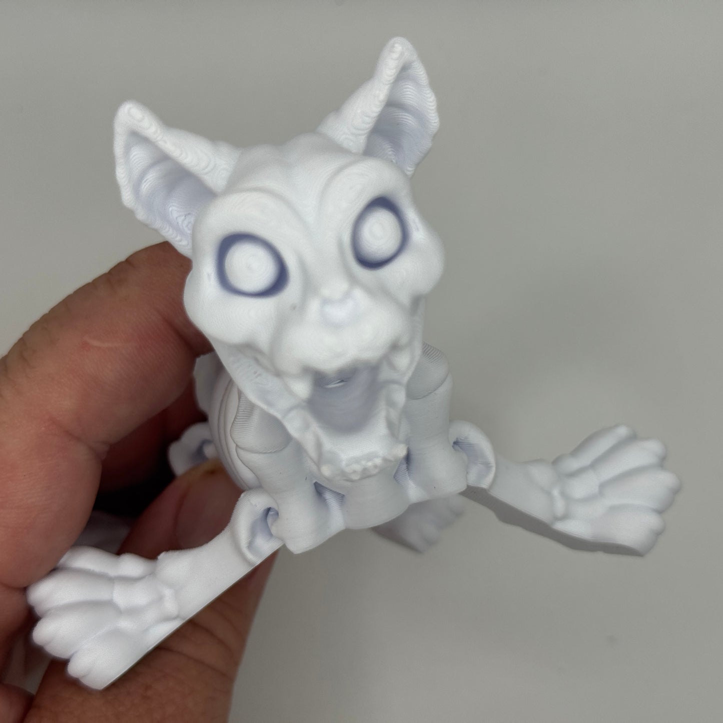 Skeleton Cat Figurine – Posable Undead Feline with Articulating Jaw