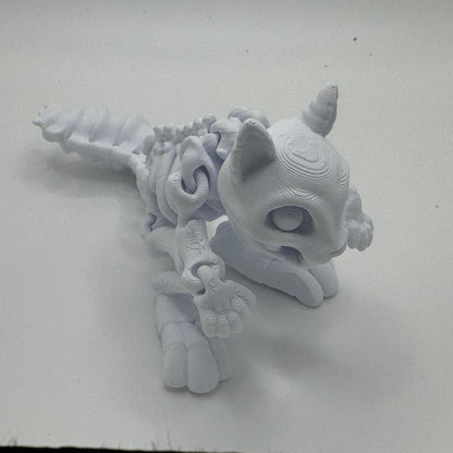 White 3D-printed squirrel figurine on a white background