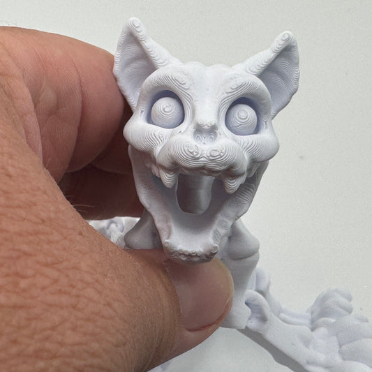 Skeleton Cat Figurine – Posable Undead Feline with Articulating Jaw